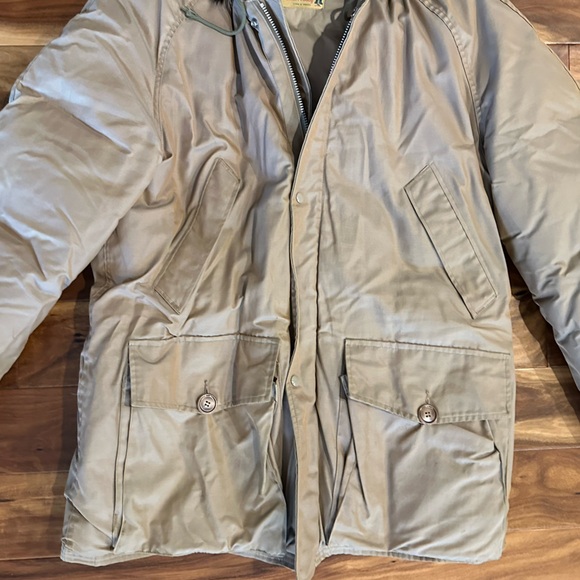 Woods Bag & Canvas Vintage Down Insulated Fur Lined Hood Winter Jacket size XL - Picture 4 of 6